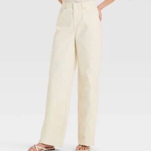 Future Collective Women's Mid-Rise Relaxed Fit Wide Leg Distressed Jeans SZ20